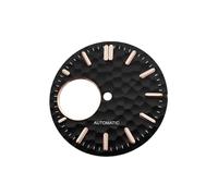 ROUHO Esfera Reloj Corazón Abierto Martillado 28.5mm, Cara Luminosa con Corona 3h de Modificación para Seiko NH38 Movement-S11