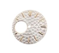 ROUHO Esfera Reloj Corazón Abierto Martillado 28.5mm, Cara Luminosa con Corona 3h de Modificación para Seiko NH38 Movement-S9
