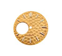 ROUHO Esfera Reloj Corazón Abierto Martillado 28.5mm, Cara Luminosa con Corona 3h de Modificación para Seiko NH38 Movement-S4