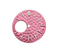ROUHO Esfera Reloj Corazón Abierto Martillado 28.5mm, Cara Luminosa con Corona 3h de Modificación para Seiko NH38 Movement-S5