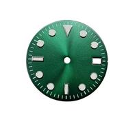 ROUHO Esfera Reloj Estilo Submariner Luminosa, Placa Dial Personalizada 28.5mm con Corona 3h y Fecha para Seiko NH35 NH36 4R36 Movement-C3