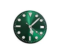 ROUHO Esfera Reloj Estilo Submariner Luminosa, Placa Dial Personalizada 28.5mm con Corona 3h y Fecha para Seiko NH35 NH36 4R36 Movement-C8