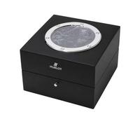 ROUHO Estuche de Reloj de Madera Maciza Caja Guarda Reloj Compacta con Almohadilla Blanda Tapa Abatible Cierre Dorado Mesa de Noche para Hublot Classic Fusion