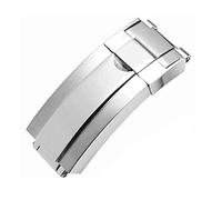 ROUHO Hebilla De Correa De Acero De 16 Mm con Hebilla para Rolex Deepsea Polizia Di Stato Daytona-Plata