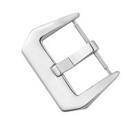 ROUHO Hebilla de Recambio 22mm 24mm 26mm, Cierre Macizo Acero 316L con Acabado Pulido y Cepillado para Officine Panerai-Plata Brillante 20mm