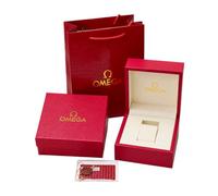 ROUHO Hombre Rojo Caja Relojera de Madera Soporte de Guardado Relojero Organizador Individual de Reloj Crema Cojín de Terciopelo para Omega Constellation