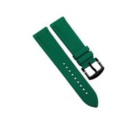 ROUHO Impermeable 20mm Correa de Caucho de Silicona, Repuesto Deportivo Transpirable con Liberación Rápida para Citizen BN0151-09L BN0150-28E-Verde + Negro Hebilla