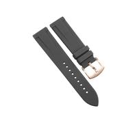 ROUHO Impermeable 20mm Correa de Caucho de Silicona, Repuesto Deportivo Transpirable con Liberación Rápida para Citizen BN0151-09L BN0150-28E-Gris + Oro Rosa Hebilla