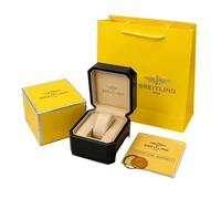 ROUHO Organizador de Relojes de Madera Estuche de Reloj de Una Ranura con Almohadilla Blanda e Interior Crema Acabado Brillante para Breitling Premier