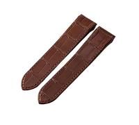 ROUHO Piel Genuina Correa de Reloj Ajustable Impermeable Reemplazo Accesorios Reloj para Cartier Santos 100-Marrón sin Hebilla 23mm