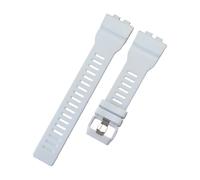 ROUHO Premium Silicona Caucho Correa Reloj - Impermeable Flexible & Duradera Repuesto Banda Reloj para Casio GBA-800 GBD-800 GMA-B80-Blanco
