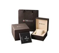 ROUHO Soporte Individual de Reloj Marrón Caja Relojera de Madera Cojín Crema Estuche de Guardado Embalaje Exterior para Tag Heuer Grand Carrera