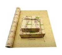 Rouleau de papier d'emballage cadeau, papier d'emballage kraft 60cmx12m,rouleau de papier d'emballage de Noël recyclable pour anniversaire, fête prénatale, fête, décorations de cadeaux de festival