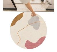 Round Area Rug, Modern Floor Carpet Mat, 23.62x23.62x0.39 inches Elegant Indoor Accent Rug with Soft Texture, Durable Fabric Build, Home Decor with Stylish Design, Carpet for Living Room Game Room