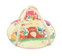 Round Baby Gym Play Mat Time Time Time With Music Piano Activity Mat para bebés Tocos suaves de los niños 86x49cm 5 Toyos colgantes