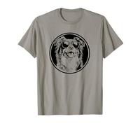 Round Black Logo Blue Merle Australian Shepherd Lover Camiseta