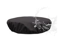 Round Built-In Stone Fire Pit Cover - patio shield, firepit protector | Heavy-duty 600D Oxford fabric, impermeable cubierta, acceso al aire libre para guarding in-ground fire pits from rain, debris