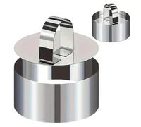 Round Cake Ring Mold - Stainless Steel Dessert Baking Ring, Multi-Purpose Pastry Mold | Culinary Baking Tool Concept for Making Jelly Pudding Chocolate Pie Homemade Kitchen Preparation Easy Us