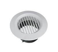 Round Central Air Conditioner Vent - White ABS Straight Louver Grille Cover