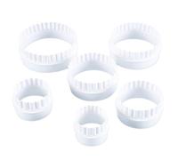 Round Cookie Cutter Set, 6pcs Reusable Cutter, ABS Multiple Size Cake Cutting Mold, Ideal for, Pastry, Dough, Perfect for Holiday Baking, Kitchen Essential, 3.74x1.5 inches