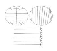 Round Cooking Rack, Stainless Steel Grill, Multi-Purpose Roasting Rack, Baking Steaming Rack, Stainless Steel Round Grilling Rack Multi-Purpose Double-Layer Cooking Rack for Steaming and Roasting