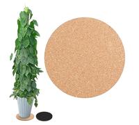 Round Cork Mat - Waterproof Plant Pot Saucer, 25cm 30cm Soft Cork PP Coaster, Lightweight 133g 187g Thickness 0.5cm | Versatile Flower Pot Mat For Kitchen Hot Pads Plants Houseplants Table Pro