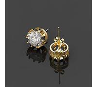 Round de 8 mm creó pendientes de sementales para mujeres 100% compromiso de boda joyas finas