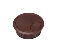 Round Desk Cable Grommet with Integrated Storage Rack, PC Furniture Hardware & Thread Organizer for Home Office, Line Hole Cover and Wire Management (Dark Brown 1 pcs)