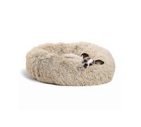 Round Donut Basket Dog Cushion,Washable Soft Fluffy Cat Bed,Comfortable Pet Pillow Nest Warm Bed Diameter:70 CM