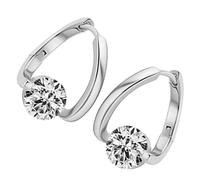 Round Earrings - Hoop Jewelry, Polished Silver Finish with Bright Shine, Easy Lock with Featherweight Feel, Womens Jewelry Modern, Timeless Circular Adornments Daily Wear