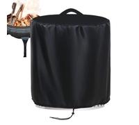 Round Fire Pit Cover, 18.11x14.96 inches, 29.13x18.11in Outdoor Fireplace Dust Cover, Waterproof Protector for Firepit, Upright Patio Wood Burning Fireplace