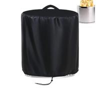 Round Fire Pit Cover, 18.11x14.96 inches, 29.13x18.11in Outdoor Fireplace Dust Cover, Waterproof Protector for Firepit, Upright Patio Wood Burning Fireplace