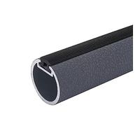 Round Garment Bar for Hanging Clothes With Mute Strip,Closet Rod Support, Wardrobes Non-Slip Closet Bar Bracket, 30/40/50/60/70 80/90/100cm Long(Ligjt grey,80cm/31.5in)