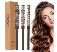 Round Hair Brush - 23.2x5x3.5cm ABS Aluminium Nylon | Mini Round Hair Brush Set | Heat Resistant Blow Dry Styling Brushes | Volumising Root Lift Barrel Set For Curly Fringe Salon Home Use
