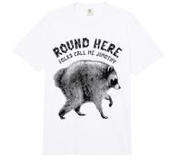 Round Here Folks Call Me Jimothy The Raccoon Comfort Colors Adult Heavyweight T-Shirt
