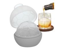 Round Ice Ball Mold, Silicone Football Sphere Tray, Novelty Freezer Container with Easy Release Design, Food Grade Ice Maker Set, Durable Sphere Mold, Drink Cooling Tool for Whiskey