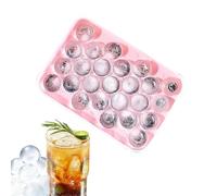 Round Ice Mold, Reusable Ball Tray Maker, 7.48x4.92 inches 4 Sphere Form with Leakproof Lid, Food Grade Silicone, Drink Tool with Easy Release, Ice Maker for Whiskey Cocktails