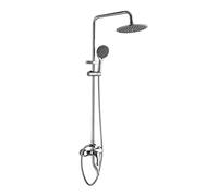 Round Mixer Shower Set Copper Shower Set Adjustable Three Spray Setting For Bathroom Bath Ceramic Spool