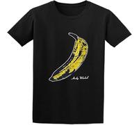 Round Neck T Shirt Uomo Andy Warhol Banana The Velvet Under Ground & Nico Rock E Pop Art Black XL