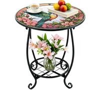 Round outdoortable| Animal Pattern Metal Garden Furniture | Firmly Holds Potted Plants To Bring Natural Charm To Your outdoorZone, Rests Drinks Safely For You andYour Guests During outdoorVisits