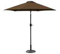 Round Parasol Sun Shade Aluminium Crank Tilt 2.5M Ideal for Park, Beach Side, Garden Pool Patio Umbrella