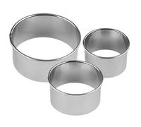 Round Pastry Cutter - Stainless Steel Donut Ring Mold, Reusable Dough Stamp Baking Accessory, Professional Kitchen Dessert Shaping Tool, Durable Homemade Treat Equipment | For Cookie Bread
