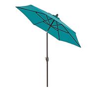 Round Patio Umbrella Outdoor,Sun Protection Garden Parasol Umbrella with Push Button Tilt and Crank,for Backyard Beach Pool Market