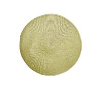 Round Placemat Style pp Woven Placemat Restaurant Dining Table Mat Household Waterproof and Oil-proof Placemat Kitchen Heat Insulation Mat