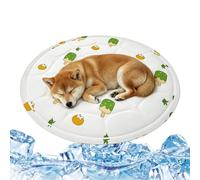 Round Portable Dog Cooling Mat - Waterproof Self-Cooling Pet Gel Pad | Cooling Pad with leak-proof gel, Waterproof Mat with 19.69 inch size, Portable Bed and round design, pet mat for sofa