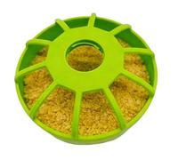 Round Poultry Feeder, Spill Proof Bird Feeding Container, Large Capacity Cage Feeder Design, Poultry with Anti Spill Edge, Bird Cage Feeding Bowl for Cockatiel Parakeet Parrot Pigeon Quail Duck