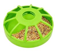 Round Poultry Feeder, Spill Proof Non Slip Dish, 25cm Bird Feeder with Stable Base, Durable Material, Pet Feeding Dish with Easy Access Design, Poultry Feeders for Coop and Garden