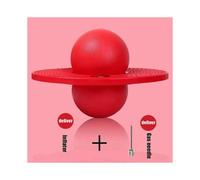 (Round, Red) Pogo Bouncing Ball with Handle and Ball Pumps Jump Toy Pogo Maximum Load-Bearing 220lb Suitable for Children Adult