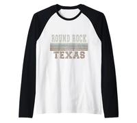 Round Rock Texas Retro Camiseta Manga Raglan
