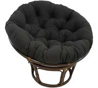 Round Seat Cushion, Hanging Chair Cushion, Papasan Outdoor Chair Cushion, Comfortable Chair Cushion Removable Seat Cushion for Garden Patio (Black, 70 x 70 cm)